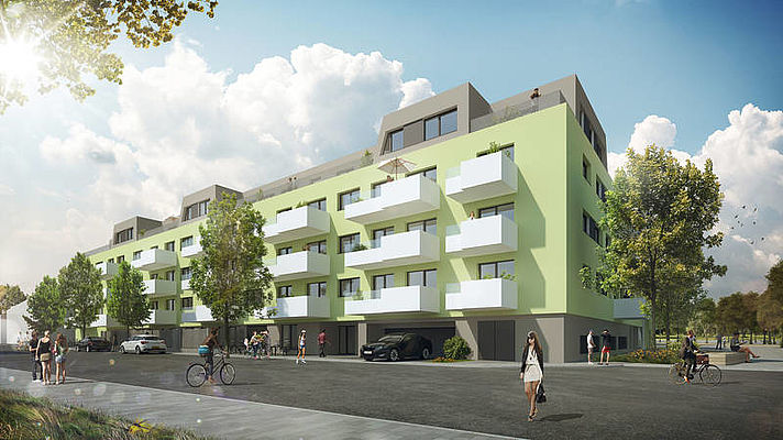 Mellergründe Franz-Parsche-Gasse BPL A (WE) ©BBK-3 Architektur Mellergründe Franz-Parsche-Gasse BPL A (WE)